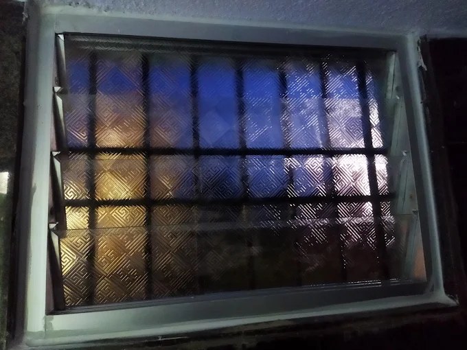 Decorative coloured glass window installation in Chennai