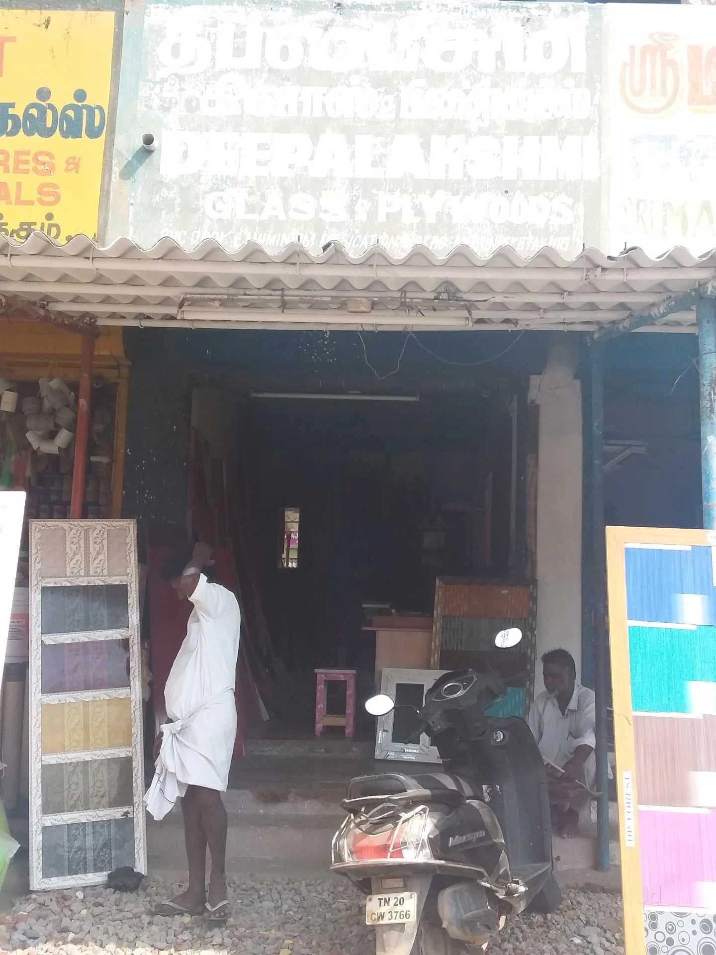Deepalaxmi Glass and Plywoods shop front in Avadi displaying PVC doors